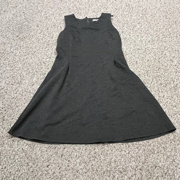 Of Mercer New York High Neck Gray Dress Sz 6 Classic A-Line Mini Minimalist - Picture 1 of 7